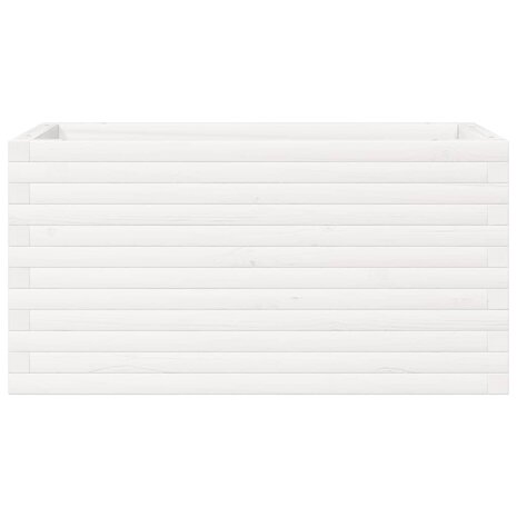 Plantenbak 90x40x45,5 cm massief grenenhout wit