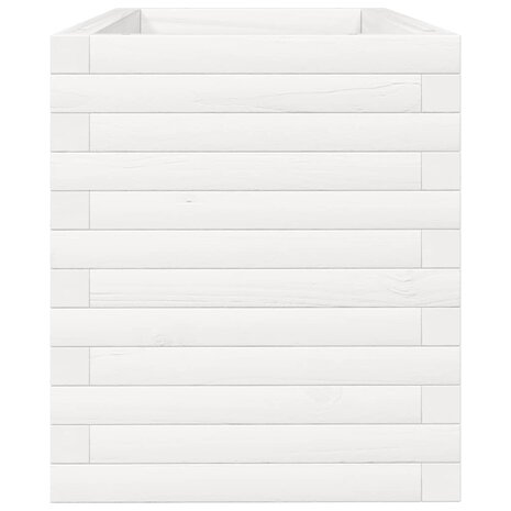 Plantenbak 90x40x45,5 cm massief grenenhout wit