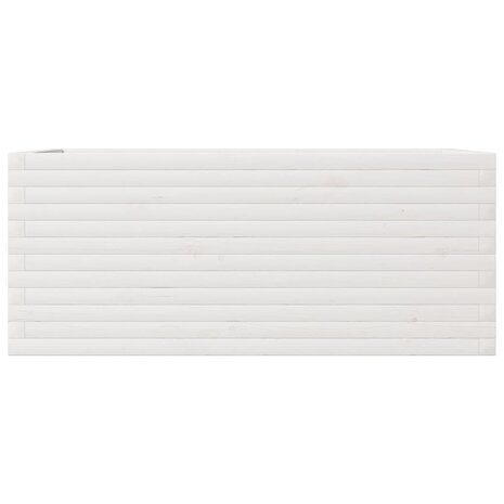 Plantenbak 110x60x45,5 cm massief grenenhout wit