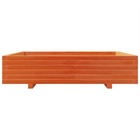 Plantenbak 110x110x26,5 cm massief grenenhout wasbruin