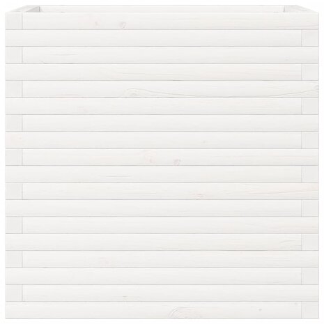 Plantenbak 70x40x68,5 cm massief grenenhout wit