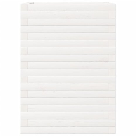 Plantenbak 50x50x68,5 cm massief grenenhout wit