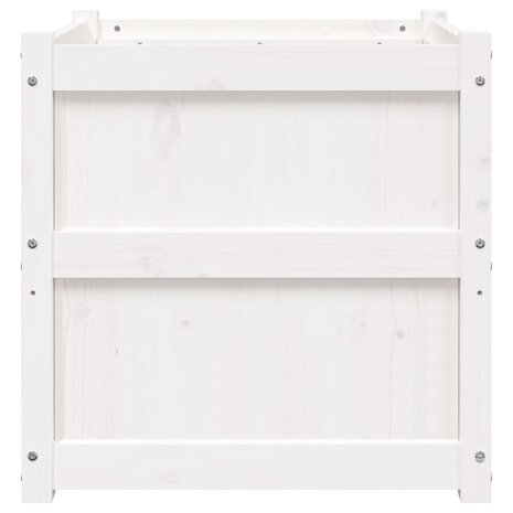 Plantenbak 60x60x60 cm massief grenenhout wit