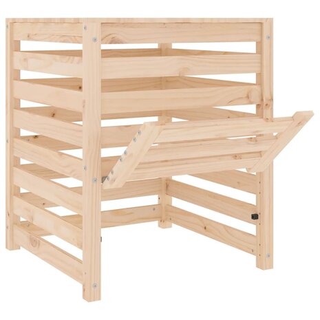 Compostbak 63,5x63,5x77,5 cm massief grenenhout