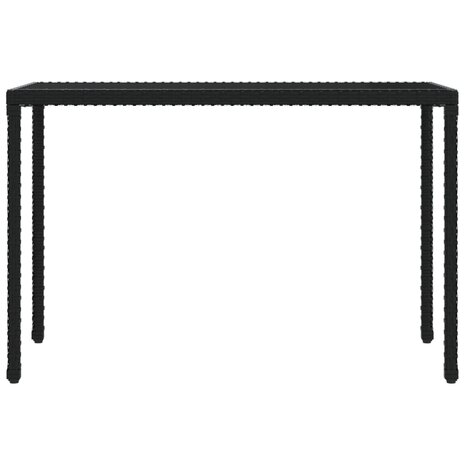 6-delige Tuinset met kussens poly rattan zwart