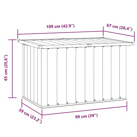 Tuinbox 109x67x65 cm groen