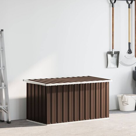 Tuinbox 129x67x65 cm bruin