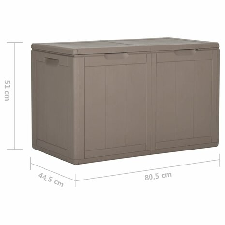 Tuinbox 180 L PP houtlook bruin
