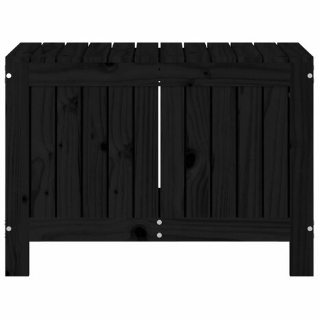 Tuinbox 76x42,5x54 cm massief grenenhout zwart