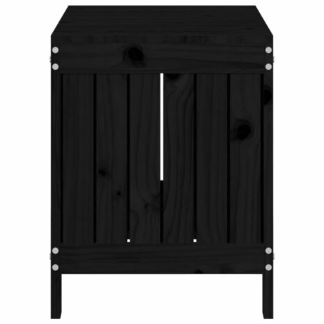 Tuinbox 76x42,5x54 cm massief grenenhout zwart