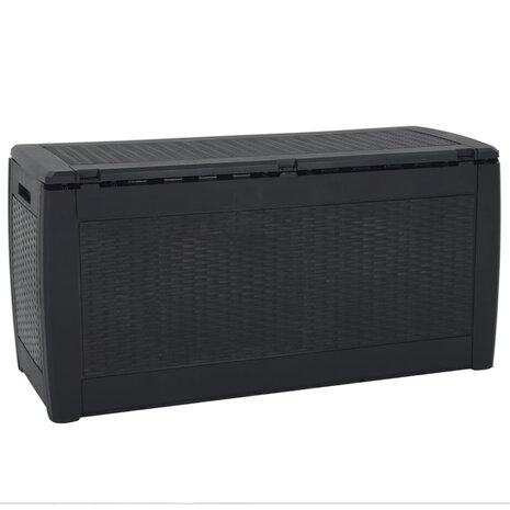 Tuinbox 119x48x60 cm polypropeen antracietkleurig