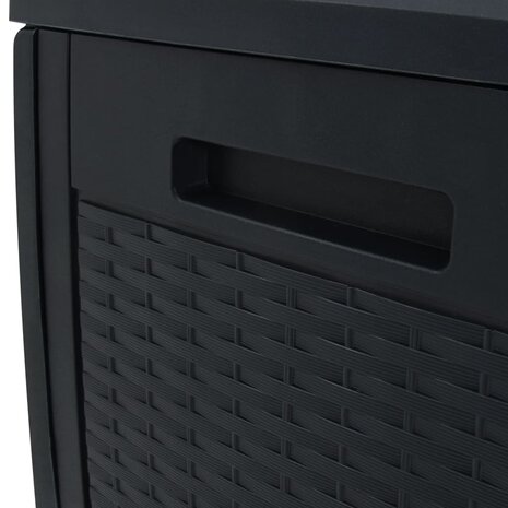 Tuinbox 119x48x60 cm polypropeen antracietkleurig