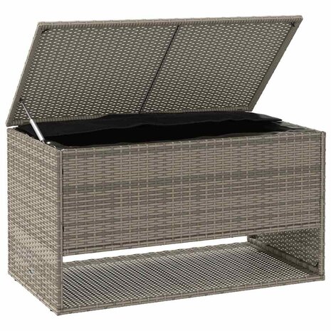 Opbergbox voor buiten 100x55x55,5 cm poly rattan grijs