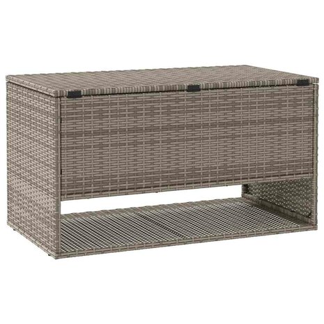 Opbergbox voor buiten 100x55x55,5 cm poly rattan grijs