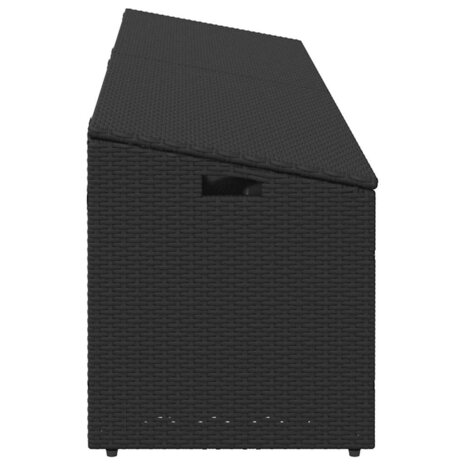 Tuinbox 220x50x58 cm poly rattan zwart