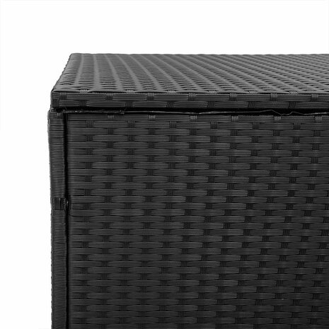 Tuinbox 220x50x58 cm poly rattan zwart