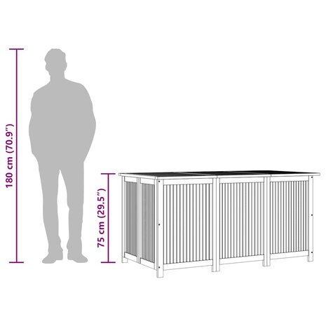 Tuinbox 150x80x75 cm massief acaciahout
