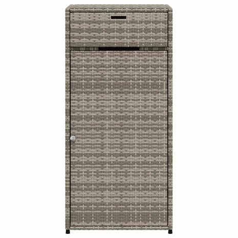 Tuinkast 55x55x111 cm poly rattan grijs