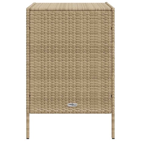 Tuinkast 55x59x80 cm poly rattan beige