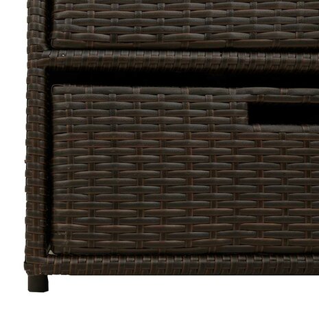 Tuinkast 55x59x69 cm poly rattan bruin