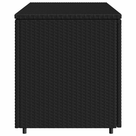 Tuinkast 110x55x60,5 cm poly rattan zwart