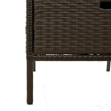 Tuinkast 55x59x80 cm poly rattan bruin