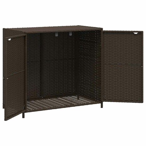 Tuinkast 83x45x76 cm poly rattan bruin