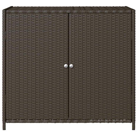 Tuinkast 83x45x76 cm poly rattan bruin