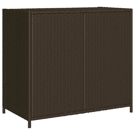 Tuinkast 83x45x76 cm poly rattan bruin