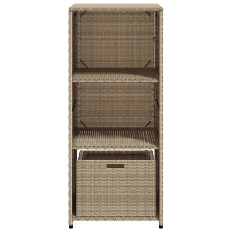 Tuinkast 50x55x115 cm poly rattan beige