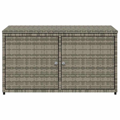Tuinkast 110x55x60,5 cm poly rattan grijs