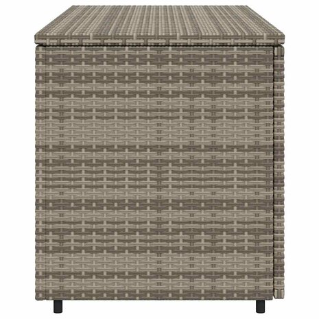 Tuinkast 110x55x60,5 cm poly rattan grijs