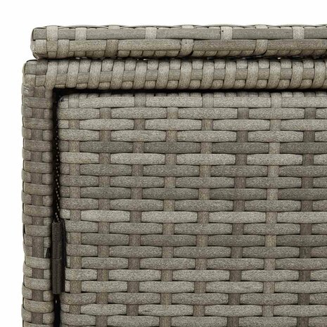 Tuinkast 110x55x60,5 cm poly rattan grijs