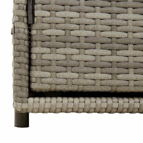 Tuinkast 110x55x60,5 cm poly rattan grijs