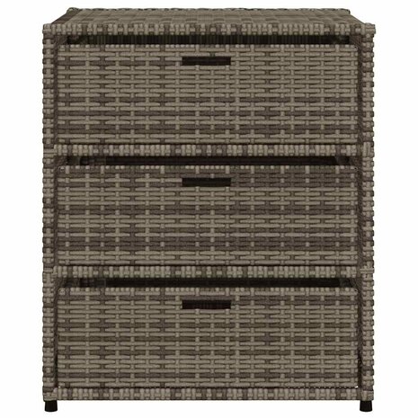 Tuinkast 55x59x69 cm poly rattan grijs
