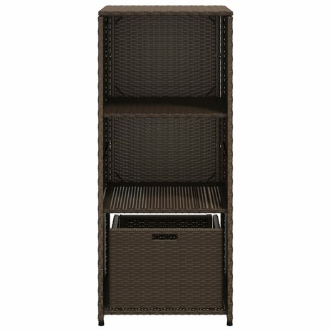 Tuinkast 50x55x115 cm poly rattan bruin