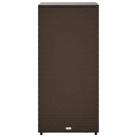 Tuinkast 50x55x115 cm poly rattan bruin