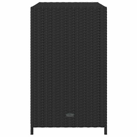 Tuinkast 83x45x76 cm poly rattan zwart