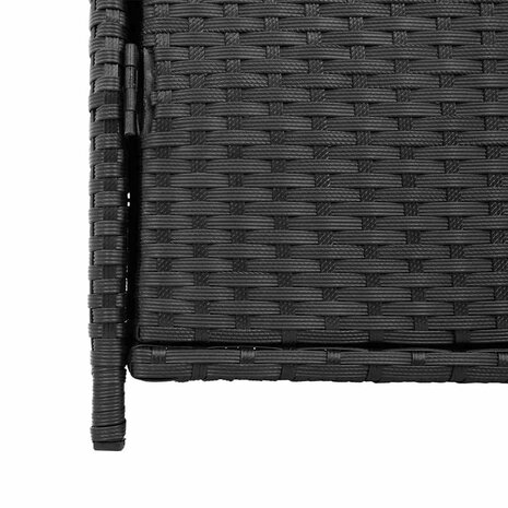 Tuinkast 83x45x76 cm poly rattan zwart