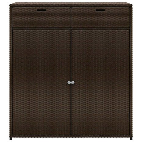 Tuinkast 105x55x113 cm poly rattan bruin