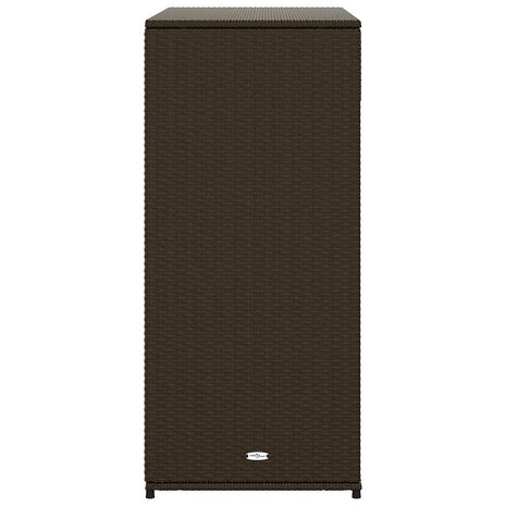 Tuinkast 105x55x113 cm poly rattan bruin