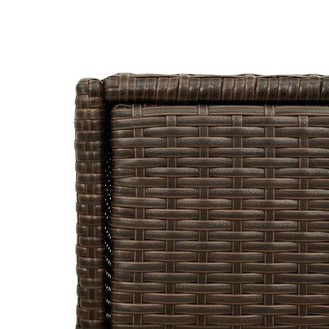 Tuinkast 105x55x113 cm poly rattan bruin