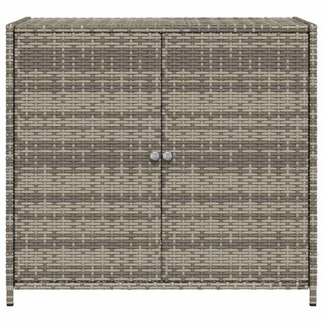 Tuinkast 83x45x76 cm poly rattan grijs