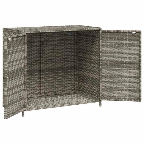 Tuinkast 83x45x76 cm poly rattan grijs