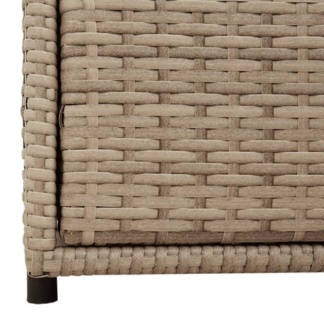 Tuinkast 55x59x69 cm poly rattan beige
