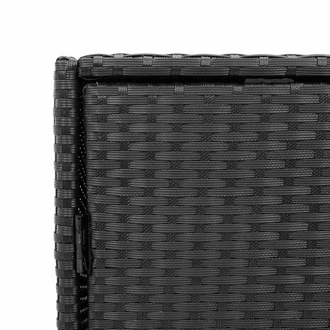 Tuinkast 55x59x80 cm poly rattan zwart