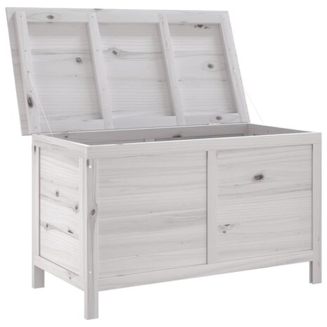 Tuinbox 99x49,5x58,5 cm massief vurenhout wit