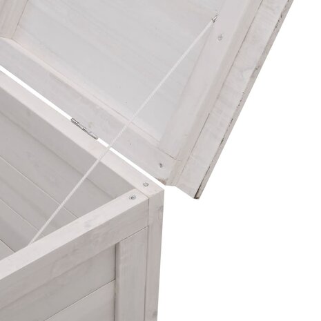 Tuinbox 99x49,5x58,5 cm massief vurenhout wit