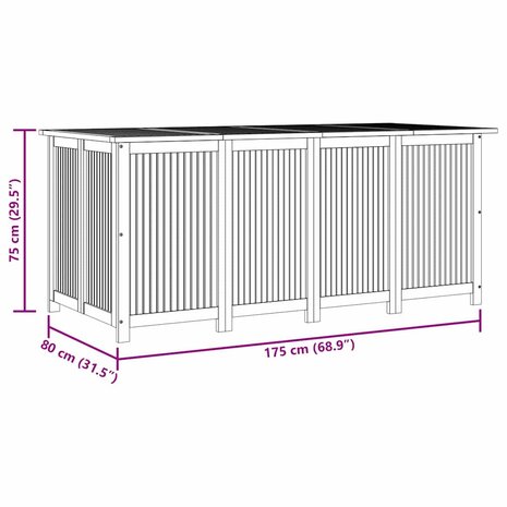 Tuinbox 175x80x75 cm massief acaciahout