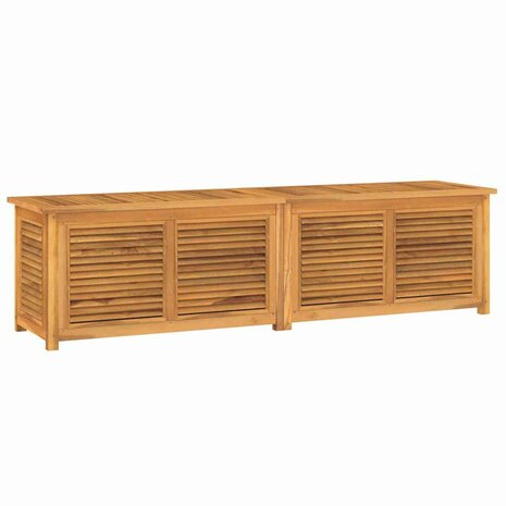 Tuinbox met zak 200x50x55 cm massief teakhout